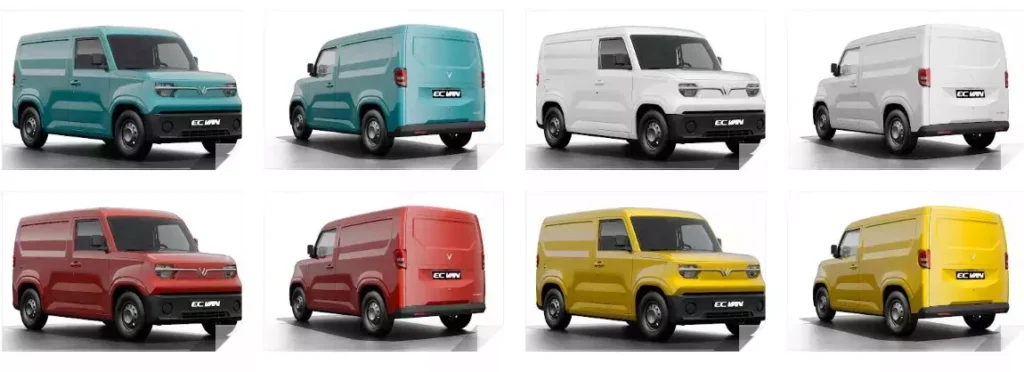 4 màu của Xe tải điện